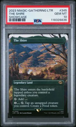 2023 MTG THE LORD OF THE RINGS: TALES OF MIDDLE-EARTH SC #345 THE SHIRE PSA 10 - Image 1