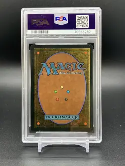 1995 Italian Magic The Gathering Legends Land Equilibrium PSA 8 - Image 2