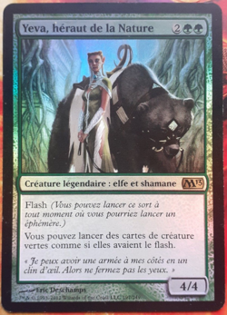 mtg magic 2013 m13 yeva, nature's herald FOIL FRENCH vf fr heraut de la nature - Image 1