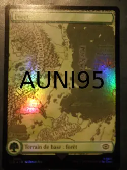 mtg magic forest 281 FOIL FRENCH vf fr foret lord of the rings seigneur des - Image 1