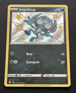 Pokemon TCG - Impidimp - Shining Fates: Shiny Vault SV083/SV122 Shiny Holo Rare - Image 2