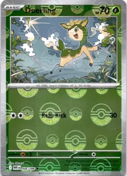 DEERLING (POKE BALL PATTERN) 006/086 C WHITE FLARE POKEMON HOLO LP - Image 1
