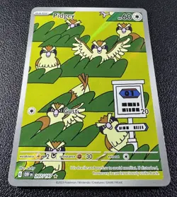 Pokemon Pidgey Illustration Rare IR Full Art Holo 207/197 Obsidian Flames - Image 2