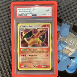 POKEMON 2007 CHARIZARD HOLO SECRET WONDERS #3 PSA 9 - RARE! - Image 1