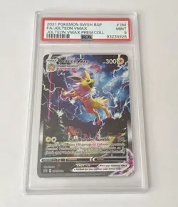 2021 Pokemon SWSH Black Star Promo #184 Jolteon VMAX PSA 9 - Image 1
