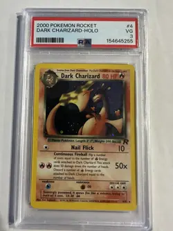 2000 POKEMON ROCKET #4 DARK CHARIZARD-HOLO PSA 3 - Image 1