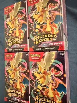 Pokemon TCG: Mega Evolution-Ascended Heroes Booster Bundle (6 Packs) Lot Of 4 - Image 2