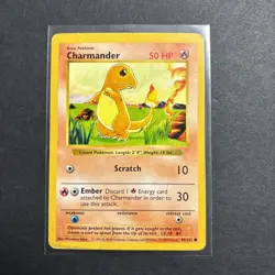 Pokemon Charmander Shadowless Base Set 46/102 Vintage 1999 WOTC HP - Image 1