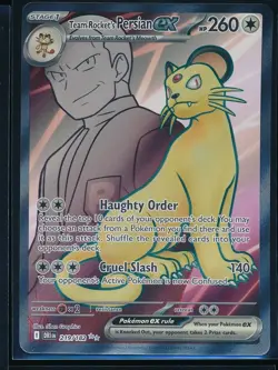 2025 Pokemon Team Rocket's Persian ex Ultra Rare SV10 Destined Rivals 219/182 NM - Image 1