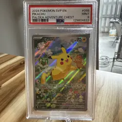 Pikachu Paldea Adventure Chest Pokemon Svp En-Sv Black Star Promo 088 NM PSA 9 - Image 1