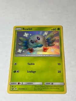 Rowlet SV2/SV94 Shiny Rare Hidden Fates Shiny Vault Pokemon Near Mint - Image 1