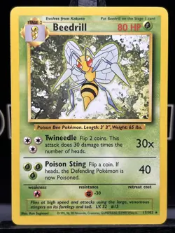 Beedrill 17/102 Base Set Rare Regular 1999 WOTC Pokemon TCG VLP - Image 3