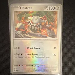 Pokemon Heatran Master Ball Pattern Uncommon Holo 068/131 Prismatic 130 HP - Image 1