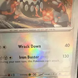 Pokemon Heatran Master Ball Pattern Uncommon Holo 068/131 Prismatic 130 HP - Image 2