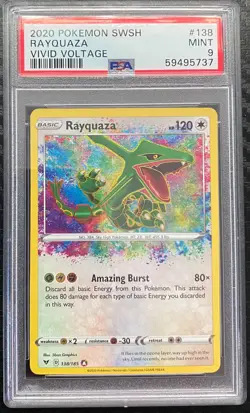 2020 Pokemon Vivid Voltage #138 Rayquaza PSA 9 - Image 1