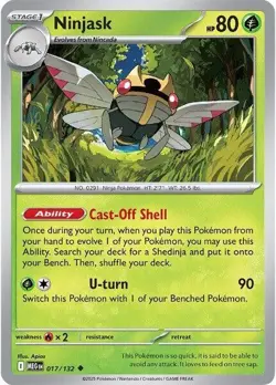 Ninjask - Pokemon Mega Evolution 017/132 NM - Image 1