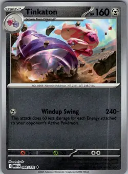 Tinkaton Reverse Holofoil Pokemon Mega Evolution 098/132 NM - Image 1