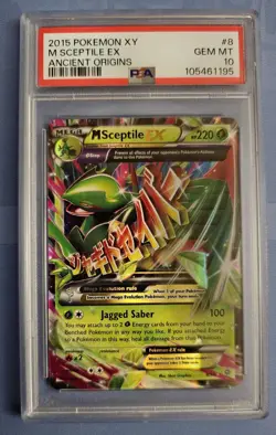 Pokemon 2015 Mega M Sceptile EX XY Ancient Origins Holo 8/98 Ultra Rare PSA 10 - Image 1