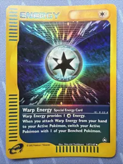 Warp Energy (147) Aquapolis - Reverse Holo - VINTAGE 2002 Pokemon - Image 2