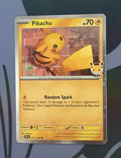 Pokemon TCG Pikachu 051/162 Cosmo Holo Stamped - Pokemon Day 2026 NM/M - Image 1