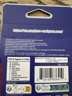 One Piece TCG The Azure Sea’s Seven OP-14 English Sleeved Booster Pack Sealed - Image 2