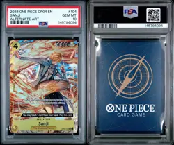 2023 ONE PIECE OP04-104 EN SANJI ALTERNATE ART PSA 10 - Image 3