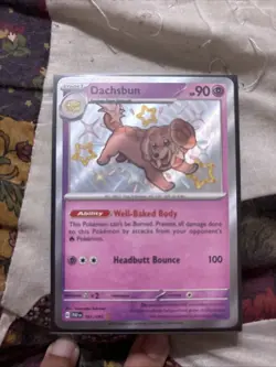 Dachsbun #161/091 Shiny Holo Paldean Fates Pokemon TCG Cards - Image 1