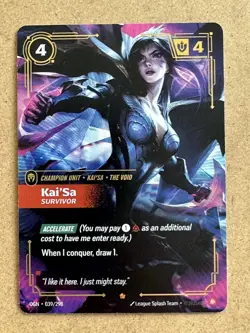 Riftbound Origins Kai'Sa, Survivor English League of Legends Card Game - Image 1