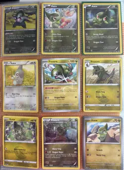 Pokemon Card Species Set Lot - 9x Unique Cards / Axew Family - Image 1