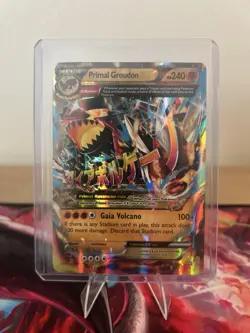 Pokemon Primal Groudon EX Holo Rare Art TCG Card 86/160 - Image 1