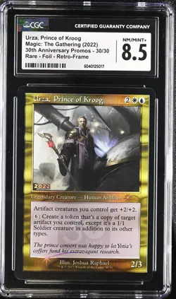URZA, PRINCE OF KROOG Promotional 30th Anniversary Foil Rare CGC 8.5 MTG - Image 1