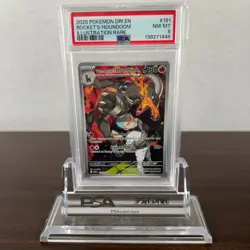 Pokemon Team Rockets Houndoom 191/182 Sv10 Illustration Holo PSA 8 Near Mint - Image 1