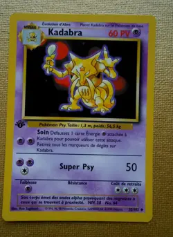 pokemon carte kadabra 32 / 102 edition 1 WIZARD 1999 Mint rare TBE - Image 1