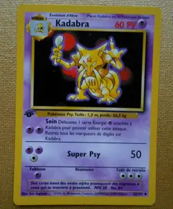 pokemon carte kadabra 32 / 102 edition 1 WIZARD 1999 Mint rare TBE - Image 3