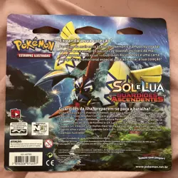 Pokemon Sun & Moon Burning Shadows 3 Pack Blister Turtonator Portuguese TCG - Image 2