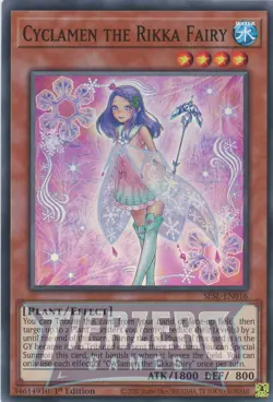 Yugioh Cyclamen the Rikka Fairy SESL-EN016 Super Rare 1st Edition NM/LP - Image 1