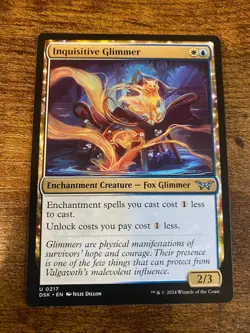x2 MTG Duskmourn U Inquisitive Glimmer #0217 NM DSK - Image 2
