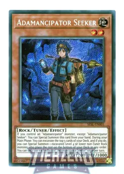 Yugioh Adamancipator Seeker SESL-EN001 Secret Rare 1st Edition NM/LP - Image 1