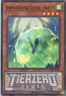 Yugioh Adamancipator Crystal - Raptite SESL-EN005 Super Rare 1st Edition NM/LP - Image 1