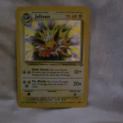 Pokemon TCG Jolteon 4/64 Jungle Holo Rare Unlimited 70HP English Card 1999 - Image 2