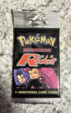 Pokemon Team Rocket Sealed Booster Pack 11 Cards Wizards of the Coast Long Pack - Image 1