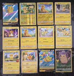 12 x Pikachu, Raichu Pokemon Card Lot! - Image 1