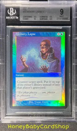 MTG Seventh Edition Foil 2001 Memory Lapse BGS 9.0 MINT Silver Age Staple - Image 1