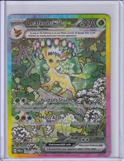 2025 Pokemon TCG Leafeon EX 144/131 Scarlet & Violet Prismatic Evolutions - Image 1