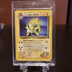 Pokemon TCG Lt. Surge's Jolteon Gym Challenge 28 1st Edition Rare Card - Image 1