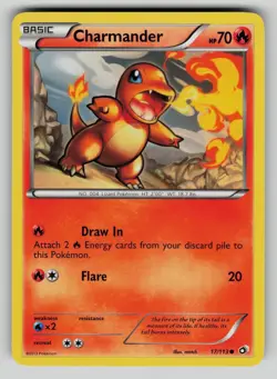 Charmander 17/113 Common Legendary Treasures Pokemon LP - Image 1