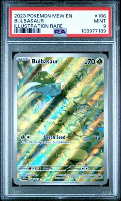2023 POKEMON MEW EN-151 ILLUSTRATION RARE #166 BULBASAUR PSA 10 - Image 1