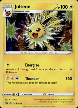 JOLTEON SWSH094 COSMO HOLO Promo Sword & Shield Promo NM Pokemon - Image 1