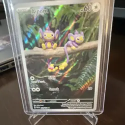 Pokemon Aipom Illustration Rare Holo SV04 Paradox Rift 211/182 60HP Yuka Morii - Image 1