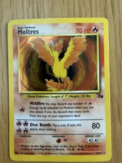 Moltres 12/62 Pokemon TCG Fossil Set Holo Rare - Image 1